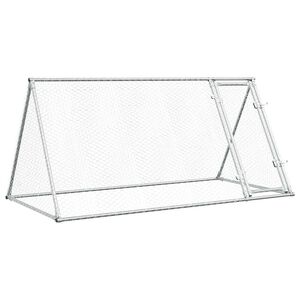 vidaXL Jaula para gallinas acero galvanizado plateado 200x105x91 cm