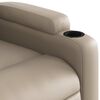 vidaXL Sill&oacute;n reclinable masaje pie cuero artificial color capuchino