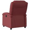vidaXL Sill&oacute;n de masaje reclinable de cuero artificial rojo tinto