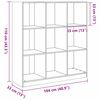 vidaXL Librer&iacute;a Marr&oacute;n cera 104 x 33 x 110 cm Madera de pino macizo