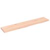 vidaXL Estante de pared madera maciza de roble sin tratar 100x20x2 cm