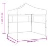 vidaXL Carpa plegable profesional con 2 paredes acero blanco 2x2 m