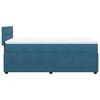vidaXL Cama box spring con colch&oacute;n terciopelo azul oscuro 80x200 cm
