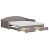 vidaXL Sof&aacute; cama nido con cajones tela gris taupe 100x200 cm