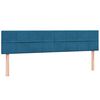 vidaXL Cama box spring con colchones terciopelo azul oscuro 180x210 cm