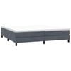 vidaXL Cama box spring con colch&oacute;n terciopelo gris oscuro 180x220 cm
