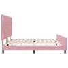 vidaXL Cama tipo Box Spring con cabecera Rosa 200 x 200 cm Terciopelo