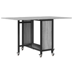 vidaXL Mesa de comedor plegable con ruedas 130 x 80 x 76,5 cm acero PB