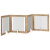 vidaXL Puerta para perros plegable con soportes 4 uds. Roble artisan