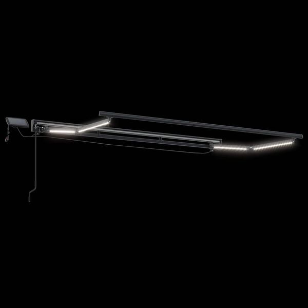 vidaXL Armaz&oacute;n de toldo manual con LEDs Negro 3 x 2,5 m