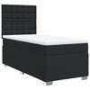 vidaXL Cama box spring con colch&oacute;n cuero sint&eacute;tico negro 90x190 cm