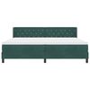 vidaXL Cama tipo Box Spring Verde oscuro 200 x 200 cm Terciopelo