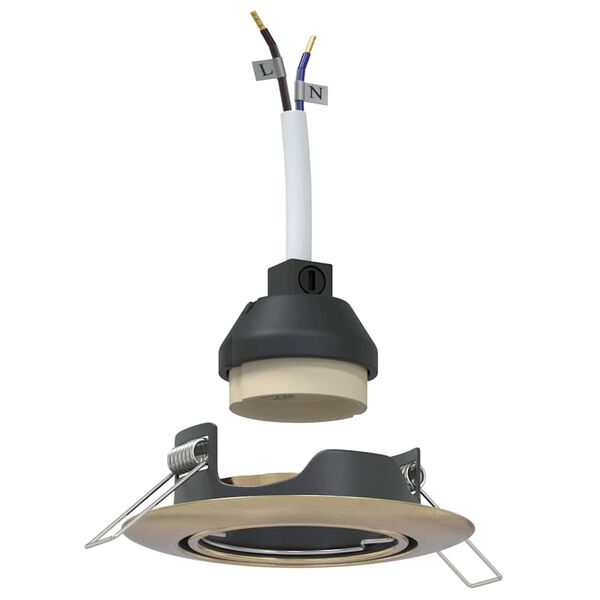 vidaXL Foco 12 pcs Latón 9 x 9 x 2.5 cm Metal