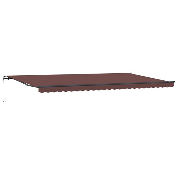 vidaXL Toldo retr&aacute;ctil autom&aacute;tico marr&oacute;n 600x300 cm