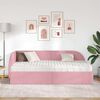 vidaXL Estructura de Cama Esquina con Colch&oacute;n 2 pcs Rosa Terciopelo