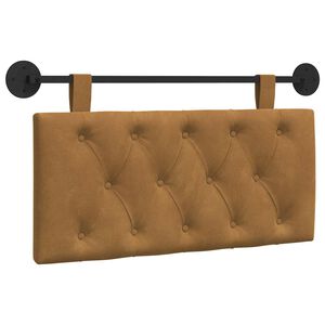 vidaXL Cabecero colgante Marr&oacute;n Terciopelo