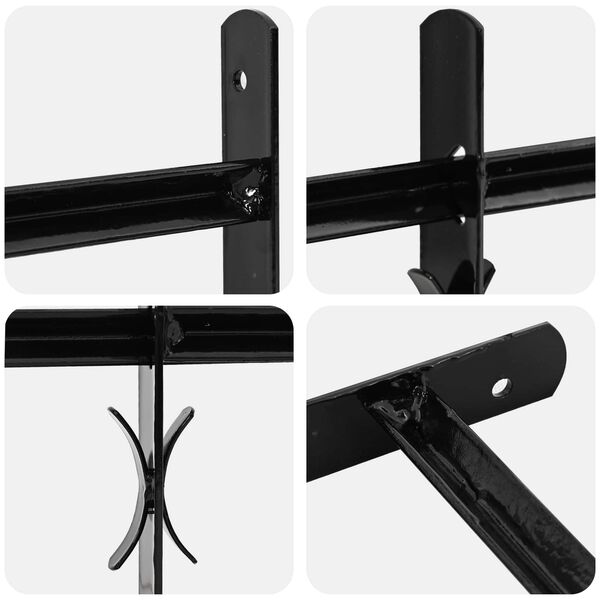 vidaXL Rejilla de Ventana Negro 175 x 60 cm