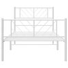 vidaXL Estructura cama sin colchón con estribo metal blanco 107x203 cm