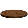 vidaXL Encimera Marr&oacute;n Oscuro &Oslash; 70 x 4 cm Madera de Roble S&oacute;lido
