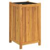 vidaXL Jardinera con forro madera maciza de acacia 42x42x75 cm