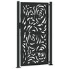 vidaXL Puerta de jardín negra 100x175 cm acero diseño llama
