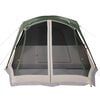 vidaXL Tienda campaña familiar con porche 6 personas impermeable verde