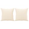 vidaXL Sof&aacute; 2 plazas almohadas y cojines terciopelo crema 120 cm