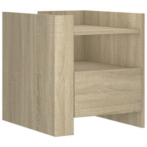 vidaXL Mesita de noche madera de ingenier&iacute;a roble Sonoma 45x50x50 cm
