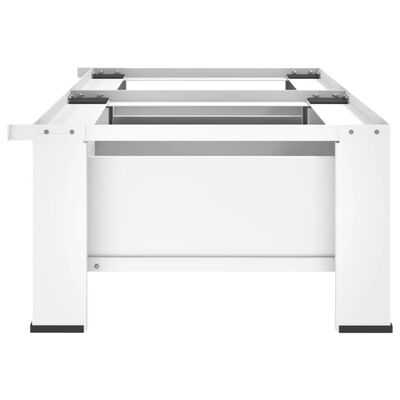 vidaXL Pedestal doble para lavadora y secadora con cajones blanco