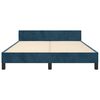 vidaXL Estructura de cama sin colch&oacute;n terciopelo azul oscuro 140x190cm
