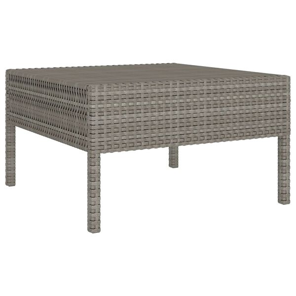 vidaXL Set de muebles de jard&iacute;n 11 pzas y cojines rat&aacute;n sint&eacute;tico gris