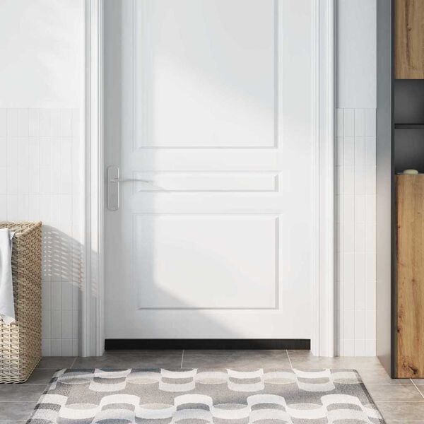 vidaXL Sellos de cepillo de puerta atornillables 12 pcs Plateado