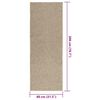 vidaXL Alfombra ZIZUR apariencia yute interior exterior beige 80x200cm