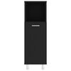 vidaXL Juego de muebles de ba&ntilde;o 4 pzas madera ingenier&iacute;a negro