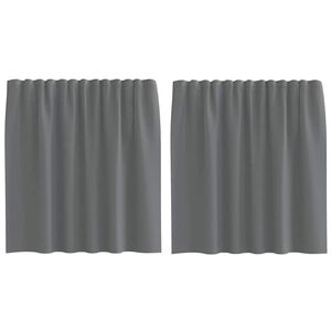 vidaXL Cortinas de voile con ojales para barra, 2 unidades, gris oscuro