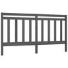 vidaXL Cabecero de cama madera maciza de pino gris 186x4x100 cm