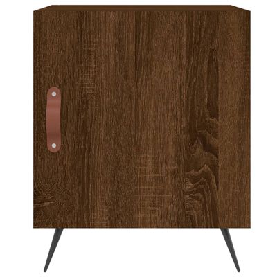 vidaXL Mesita de noche madera de ingeniería marrón roble 40x40x50 cm