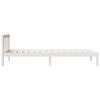 vidaXL Cama extralarga sin colchón madera maciza pino blanca 90x210 cm