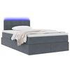 vidaXL Cama con luces de tiras LED con cabecera Terciopelo