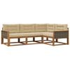 vidaXL Conjunto de sof&aacute;s de exterior 4 uds. 4 plaza Natural y Beige