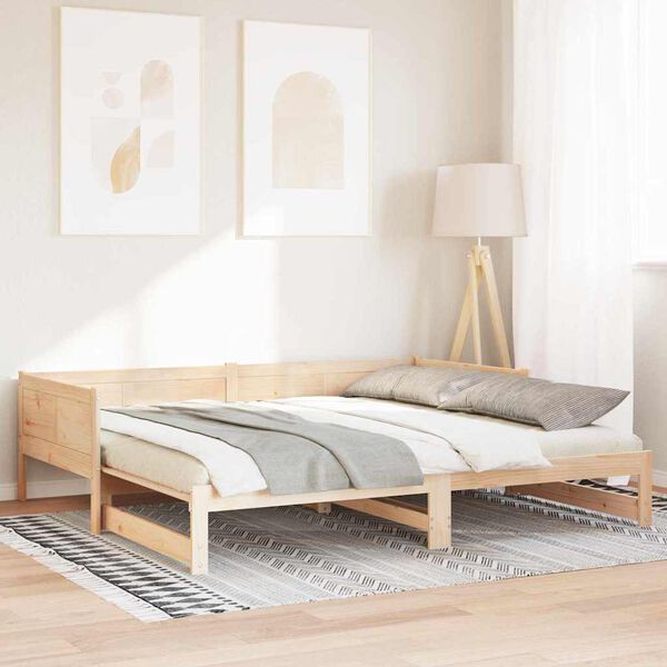 vidaXL Cama abatible de día Marrón 203,5 x 184 x 56,5 cm
