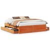 vidaXL Cama con cajones sin colch&oacute;n madera maciza marr&oacute;n 180x200 cm