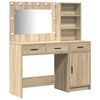 vidaXL Mesa Tocador con caj&oacute;n 2 pcs Marr&oacute;n Madera de ingenier&iacute;a