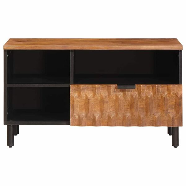 vidaXL Mueble de TV con caj&oacute;n Acabado de Acacia Marr&oacute;n 80 x 33 x 46 cm