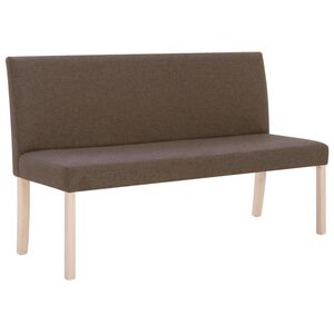 vidaXL Banco de poli&eacute;ster 139,5 cm marr&oacute;n