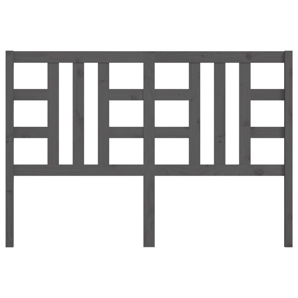 vidaXL Cabecero de cama madera maciza de pino gris 146x4x100 cm