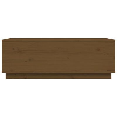 vidaXL Mesa de centro madera maciza de pino marrón miel 100x50x35 cm