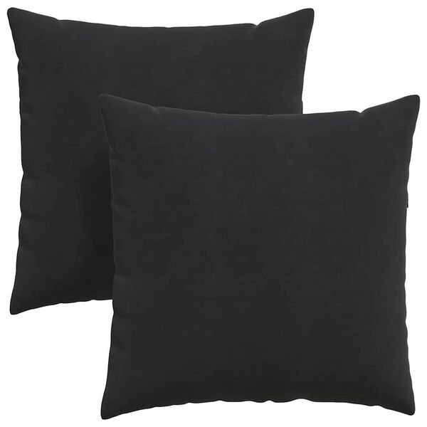 vidaXL Cojines de sofá 2 pcs Negro 60 x 60 cm Tela de pana