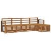 vidaXL Conjunto de sof&aacute;s de exterior 5 uds. Natural