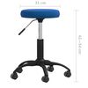 vidaXL Silla de oficina giratoria de terciopelo azul